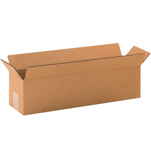 Ship long, narrow items efficiently with these 20x5x5 ECT-32 kraft corrugated boxes. The long-side opening design eliminates packing friction and speeds fulfillment for wine bottles, umbrellas, carpet rolls, and similar products. Sold as a bundle of 25 boxes flat for maximum warehouse space efficiency.
