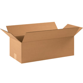 ECT-32 kraft corrugated boxes sized 22" × 10" × 6"–engineered for shallow products like apparel, books, and framed items. Sold as a bundle of 25 and shipped flat to maximize your warehouse efficiency and minimize freight spend.