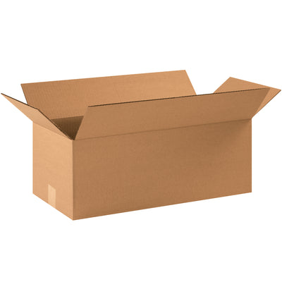 Ship long, narrow items efficiently with these 22x10x8" ECT-32 kraft corrugated boxes. Wide lengthwise openings enable fast, ergonomic packing of wine bottles, umbrellas, carpet rolls, and similar products. Sold flat in bundles of 20 for maximum freight efficiency and storage savings.