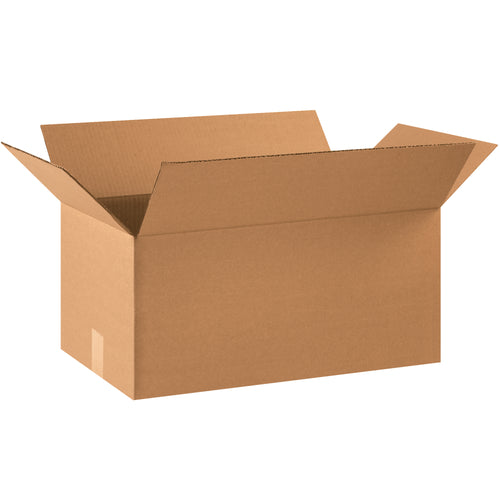Durable ECT-32 single wall kraft corrugated boxes in 22x12x10