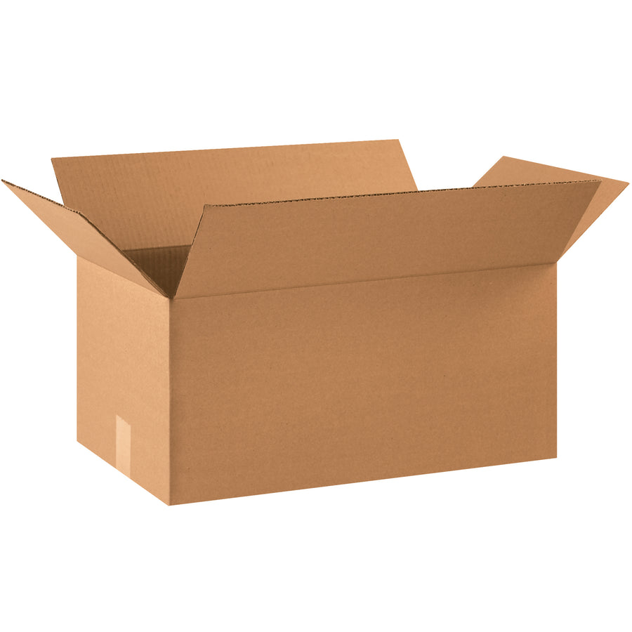 Durable ECT-32 single wall kraft corrugated boxes in 22x12x10" dimensions, sold as a bundle of 20 units. Built for reliable stacking performance and freight efficiency in high-volume warehouse operations. 100% recyclable cardboard construction.