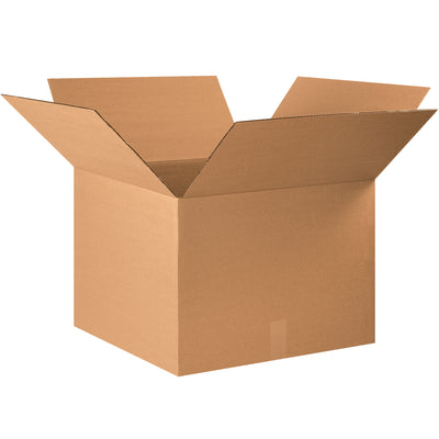 Professional-grade ECT-32 kraft corrugated shipping boxes sized 22" x 22" x 16" for mid-weight products and standard fulfillment operations. Bundle of 10 boxes delivers reliable stacking performance and freight efficiency. Recyclable kraft material reduces environmental impact while maintaining structural integrity.
