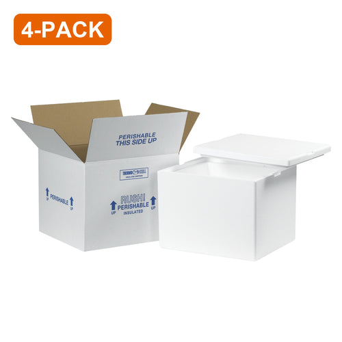 12x10x9 EPS Foam Insulated Shipping Kits, 4-Pack