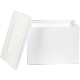 Protect temperature-sensitive and fragile products with this 12x10x9 insulated foam shipping container. Constructed from thick 1.5" polystyrene foam that resists crushing and breakage while maintaining product integrity during transit. Lightweight, reusable, and recyclable‚ideal for perishable goods, pharmaceuticals, and delicate items.