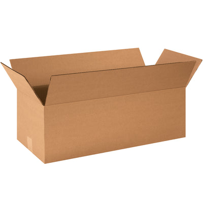 Ship long, narrow items efficiently with 24x10x8 corrugated boxes featuring ECT-32 kraft construction and convenient wide side openings. Perfect for wine bottles, umbrellas, carpet rolls, and specialty products. Sold flat in bundles of 25 for maximum freight savings and warehouse efficiency.