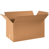 Ship long, narrow items with confidence using these 24x12x12 ECT-32 kraft corrugated boxes. Each bundle includes 20 boxes with 2.0 cubic foot capacity and wide openings for fast packing. ECT-32 single wall construction delivers reliable stacking performance and freight efficiency for warehouse operations.