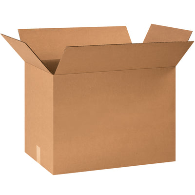 ECT-32 rated kraft corrugated boxes in 24x12x16" dimensions ship and store flat, cutting your warehouse footprint and freight spend. This bundle of 25 single-wall shipping cartons meets industry standards for mid-weight products. Maximize your pallet density and minimize packaging costs per unit.