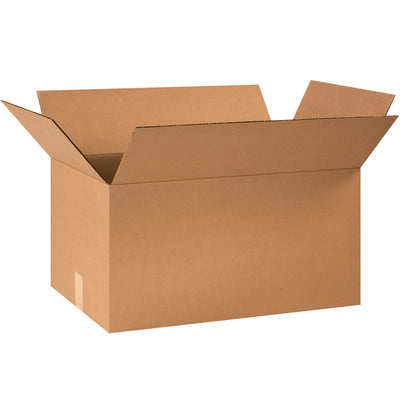 Dependable 24x14x12 corrugated shipping boxes built from ECT-32 kraft material for reliable stacking and protection. Each bundle includes 20 boxes‚ideal for medium-volume fulfillment operations. Recyclable kraft construction reduces waste while maximizing storage efficiency.