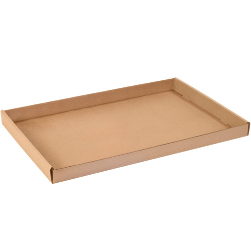 Industrial-grade ECT-32 kraft corrugated trays sized 24