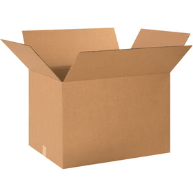 ECT-32 kraft corrugated boxes in 24x18x16" dimensions–the workhorse size for mid-weight industrial shipping and storage. Bundle of 15 units delivers proven stacking performance and freight efficiency for warehouse operations. Recyclable corrugated construction meets cost and sustainability standards.