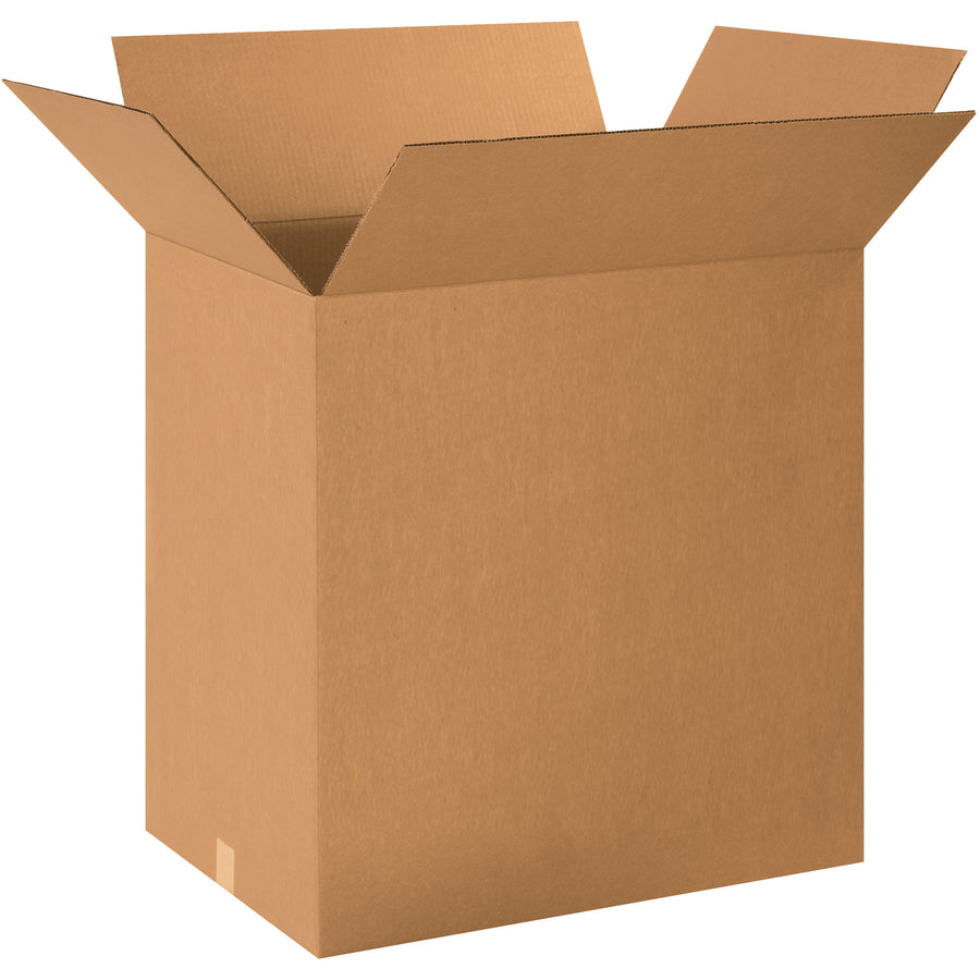 Premium ECT-32 kraft corrugated boxes in 24x18x24" dimensions deliver 6 cubic feet of capacity per carton‚perfect for oversized items like pillows and baskets. This bundle of 10 ships flat, reducing warehouse footprint and freight costs while maintaining superior stacking strength for efficient pallet loads.
