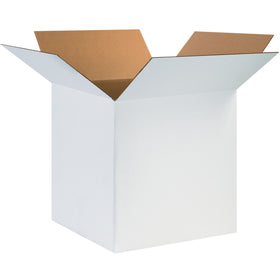 Premium 24x24x24 white corrugated cube boxes with ECT-32 strength–ideal for branded shipments and custom labeling. This 10-pack bundle delivers heavy-duty stacking performance with a pristine white finish that makes labels and shipping instructions stand out. Same durability as kraft cartons at a fraction of the cost.