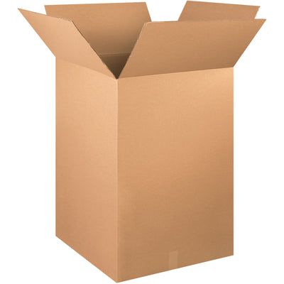 Professional-grade 24 x 24 x 36" corrugated shipping boxes with ECT-32 kraft construction deliver reliable protection for mid-size shipments and warehouse storage. Sold as a convenient bundle of 5 boxes, these kraft cartons offer excellent stacking strength and freight efficiency. Recyclable cardboard construction reduces waste while maintaining durability for demanding fulfillment operations.