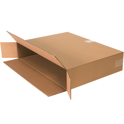 ECT-32 single wall corrugated side loading boxes measuring 24