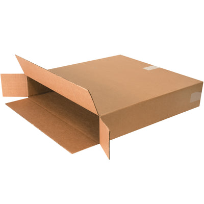 ECT-32 single-wall kraft corrugated boxes sized 24" x 5" x 24" for side loading applications. Ships and stores flat to maximize warehouse space and reduce freight costs. Sold as a convenient bundle of 25 cartons.