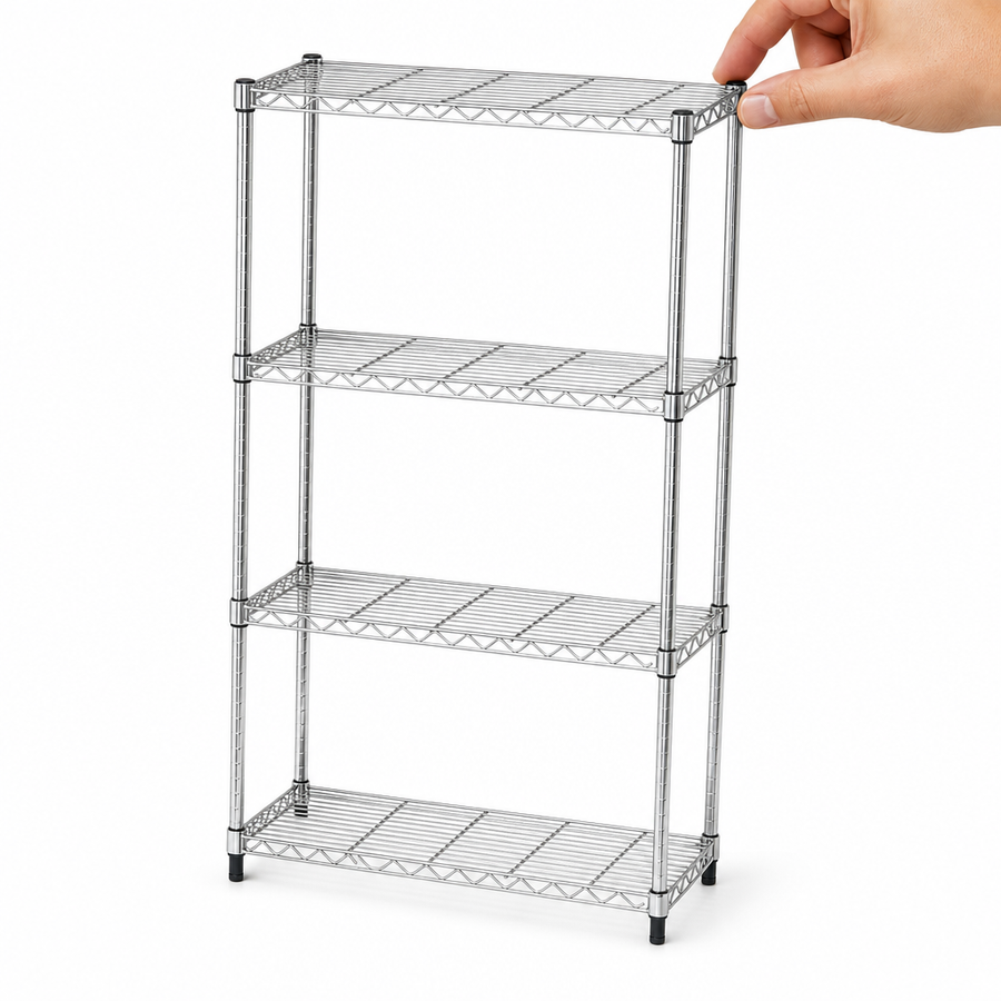 24x36x72 Chrome Wire Shelf Kit - 300lb Capacity, Tool-Free Assembly — image 1