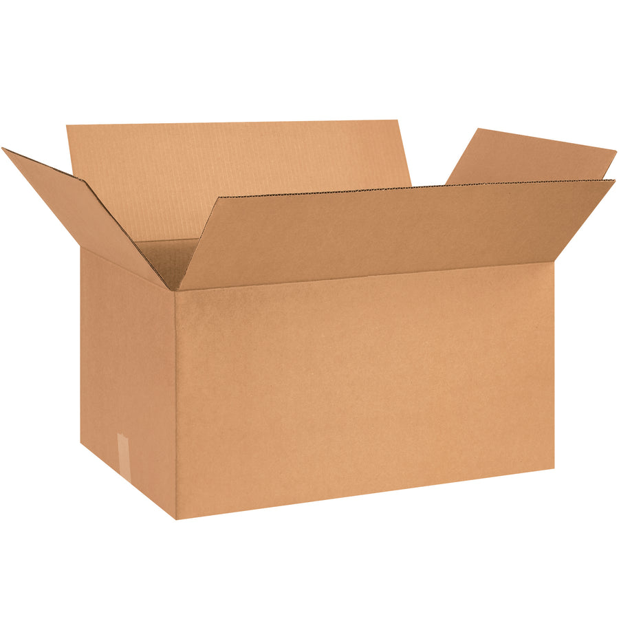 ECT-32 kraft corrugated boxes sized 26" × 15" × 12" deliver dependable stacking performance for high-volume shipping and storage operations. Sold as a bundle of 20 units, these standard-strength cardboard shipping boxes maximize freight efficiency while maintaining structural integrity. Fully recyclable and built for demanding warehouse environments.