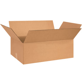 ECT-32 kraft corrugated cartons engineered for shallow products–apparel, books, frames, and artwork. 26x15x7 dimensions minimize wasted space and freight costs. Ships flat in bundles of 20 for maximum storage efficiency.
