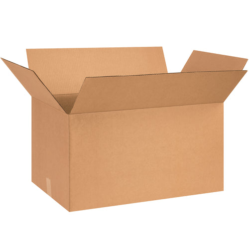 Industrial-grade 26x16x14 corrugated boxes manufactured from ECT-32 kraft material for reliable mid-size shipments. Each bundle includes 15 boxes, optimized for freight efficiency and vertical stacking performance. Recyclable kraft construction reduces waste while maintaining superior crush resistance.