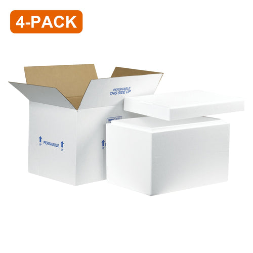 19x12x12.5 EPS Foam Insulated Shipping Kits, 4-Pack