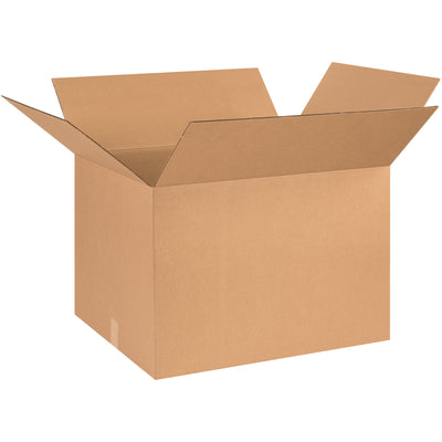 Industrial-grade 26x20x18" corrugated boxes built from ECT-32 kraft material for reliable mid-size product shipping and storage. Bundle of 10 units delivers consistent performance and cost efficiency for warehouse and fulfillment operations. Fully recyclable kraft construction meets sustainability standards.