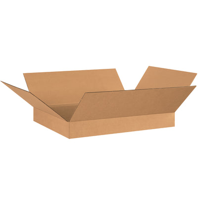 Ship shallow products efficiently with these 26x20x4 ECT-32 kraft corrugated boxes. Perfect for apparel, books, artwork, and frames. Bundle of 20 flat boxes reduces storage footprint and freight expenses while maintaining superior stacking strength.
