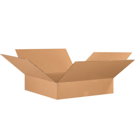 Ship shallow products efficiently with these 26x26x6 ECT-32 kraft corrugated boxes. Engineered for apparel, books, frames, and artwork with optimal stacking strength. Sold flat in bundles of 10 to maximize warehouse space and reduce freight volume.