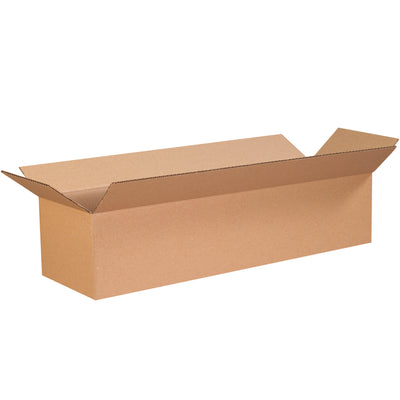ECT-32 kraft corrugated cartons designed for long, narrow items–wine bottles, umbrellas, carpet rolls, and more. 26" x 6" x 6" dimensions with convenient long-side opening for fast packing. Bundle of 25 boxes ships flat to maximize freight efficiency and storage space.