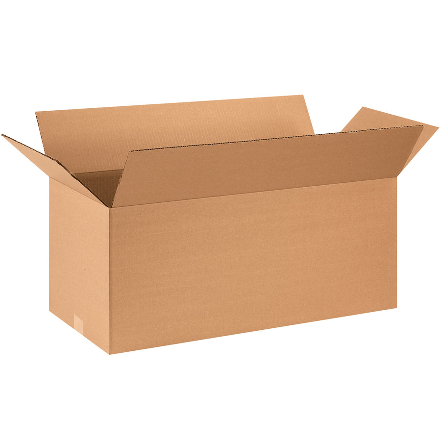 Ship long, narrow items with ease using these 28x12x12 ECT-32 kraft corrugated boxes featuring wide openings along the length. Engineered for wine bottles, umbrellas, carpet rolls, and similar products. Sold flat in bundles of 20 for maximum freight efficiency and cost savings.