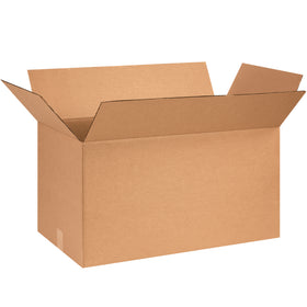 Durable ECT-32 kraft corrugated boxes designed for reliable mid-weight shipping and storage. Each bundle includes 20 boxes measuring 28" x 14" x 14"–optimized for efficient pallet stacking and freight consolidation. Built to protect contents while maximizing warehouse space.