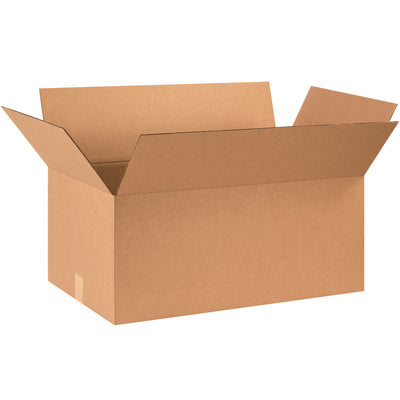 Ship and store apparel efficiently with these ECT-32 kraft corrugated boxes sized 29" x 17" x 12". Sold in bundles of 15 units for maximum volume savings. Handles hanger or flat-pack clothing with reliable stacking strength.