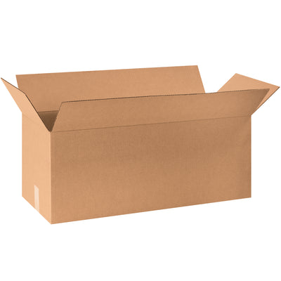 Ship long, narrow items efficiently with these 30x10x10" ECT-32 kraft corrugated boxes featuring long-side openings for faster packing. Durable single-wall construction rated ECT-32 for secure stacking and freight protection. Sold in convenient bundles of 20 boxes, flat-packed to maximize warehouse storage and reduce shipping costs.