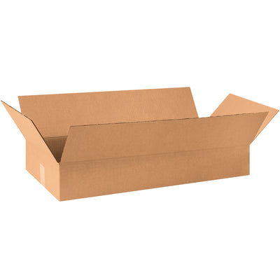 ECT-32 single wall kraft corrugated boxes in 30x12x4 dimensions deliver proven durability for high-volume fulfillment operations. Ships and stores flat–maximize your warehouse footprint while maintaining full stacking performance. Bundle of 25 boxes.