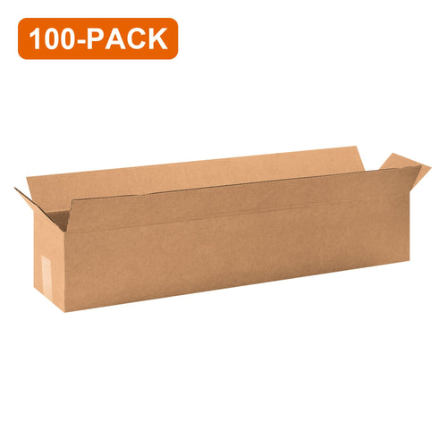 32x6x6 ECT-32 Kraft Corrugated Shipping Boxes, 100-Pack (4 Bundles of 25)