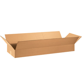 Ship shallow products efficiently with these 36x12x6 ECT-32 kraft corrugated boxes. Ideal depth minimizes void fill and maximizes pallet stacking for apparel, books, artwork, and framed items. Sold flat in bundles of 20 to reduce storage footprint and freight costs.