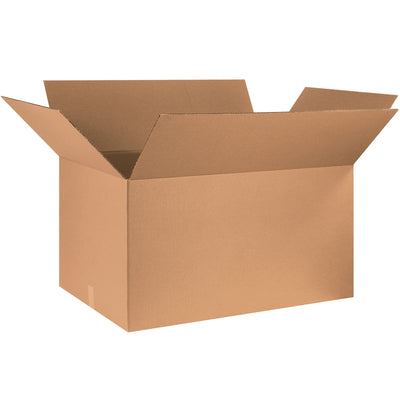 ECT-32 kraft corrugated boxes sized 36" × 24" × 20" deliver reliable stacking performance and freight efficiency for high-volume shipping operations. Sold in bundles of 5, these standard-strength cardboard shipping boxes are engineered to protect mid-to-heavy goods while optimizing pallet utilization. Recyclable kraft construction reduces environmental footprint without compromising durability.