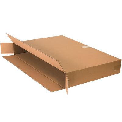 End-load your products with confidence using these 36x5x24 corrugated side loading boxes. Engineered with ECT-32 kraft material and full overlap flaps for maximum protection during storage and transit. Ships flat to maximize warehouse efficiency–20 boxes per bundle.