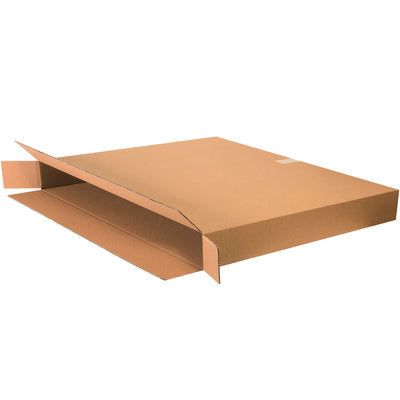 ECT-32 kraft corrugated side loading boxes designed for high-speed fulfillment operations. Full overlap (FOL) flaps provide superior product protection while end-loading design maximizes operational efficiency. Ships flat in bundles of 20 to reduce storage footprint and freight costs.