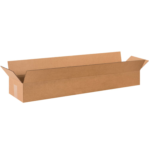 Ship long, narrow items efficiently with our 36x8x4 ECT-32 kraft corrugated boxes. Long-side opening design speeds packing for wine bottles, umbrellas, carpet rolls, and similar products. Sold in convenient 25-box bundles–maximize your freight efficiency and reduce per-unit packaging costs.