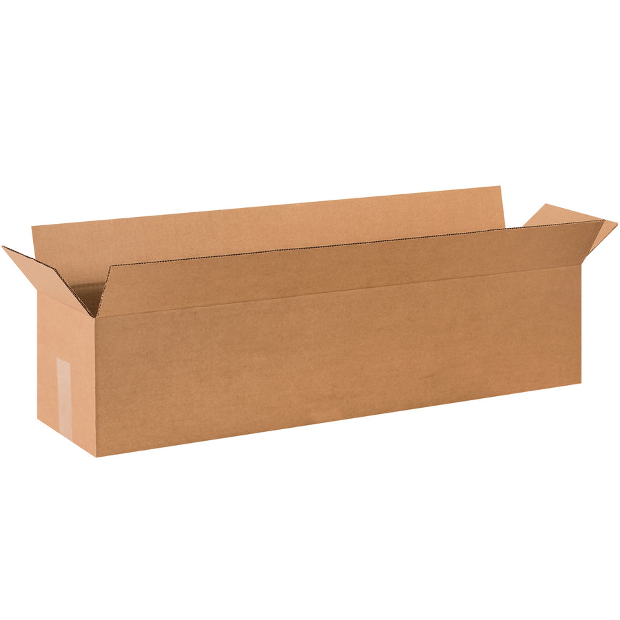 Ship long, narrow items efficiently with these 36x8x8 corrugated boxes featuring wide side openings for fast packing. ECT-32 kraft construction provides reliable protection while minimizing dimensional weight charges. Sold flat in bundles of 25 for space-saving storage and fast deployment.