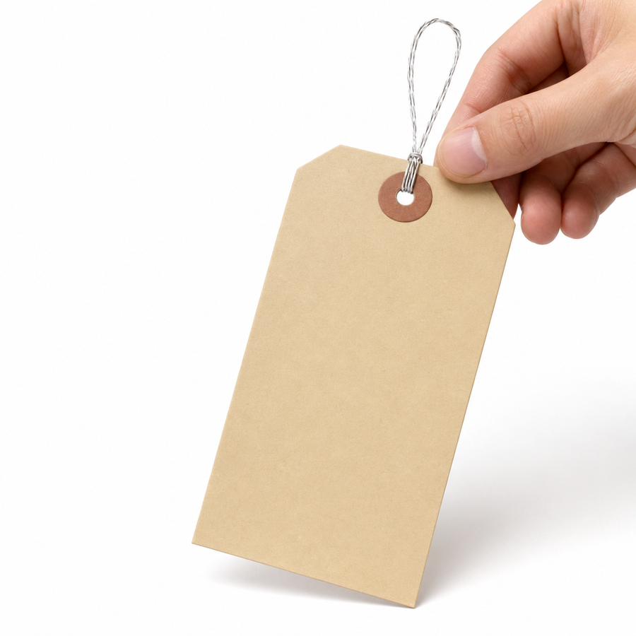 4 1/4 x 2 1/8" Manila Shipping Tags Pre-Wired - 100 Pack — image 1