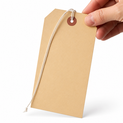 4.25x2.13" 13pt Manila Shipping Tags Pre-Strung - 250 Pack — image 1