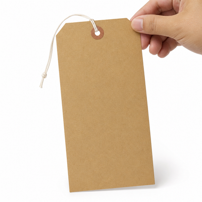 4.75x2.38" 13pt Manila Shipping Tags Pre-Strung - 100 Pack — image 1