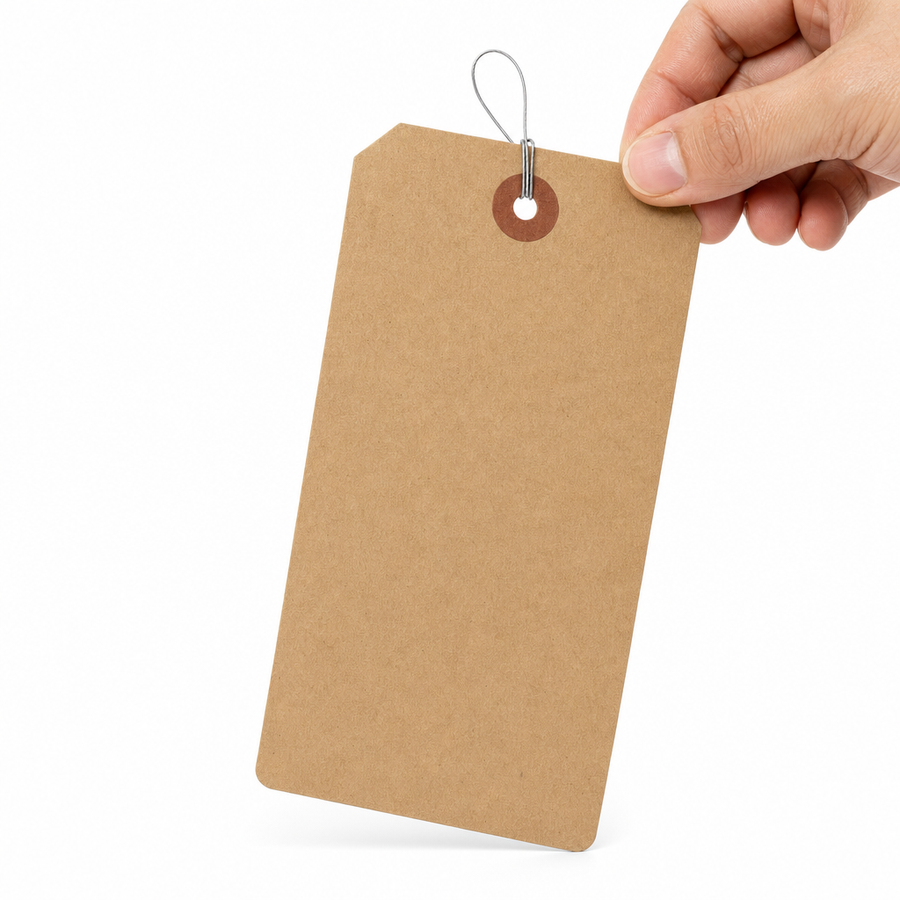 4.75x2.38 Recycled Kraft Shipping Tags 10pt Pre-Wired - 1000/Pack