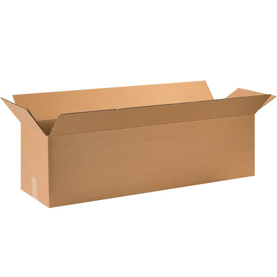 These 44" x 12" x 12" long corrugated cartons feature wide side openings for fast, efficient packing of elongated items like wine bottles, carpet rolls, and umbrellas. Manufactured from durable ECT-32 kraft corrugated material and sold flat in bundles of 15 for maximum freight efficiency and storage savings.