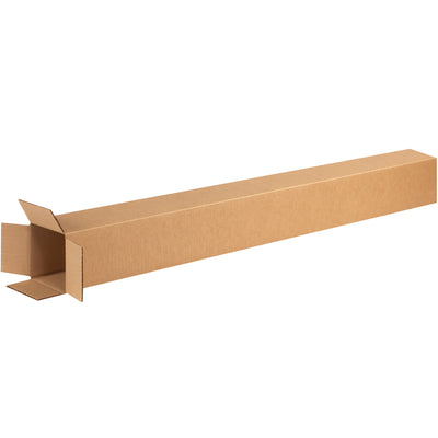 Ship tall items efficiently with our 4x4x74" ECT-32 kraft corrugated boxes. End-loading design enables quick insertion and sealing of long products like rods, shelving, and trophies. Each bundle contains 10 boxes shipped flat to maximize freight efficiency and minimize storage footprint.
