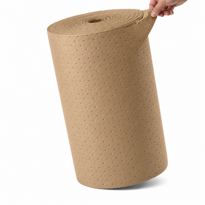 48" x 150' Kraft Cellulose Wadding Roll - Perforated, Oil-Absorbent — image 1