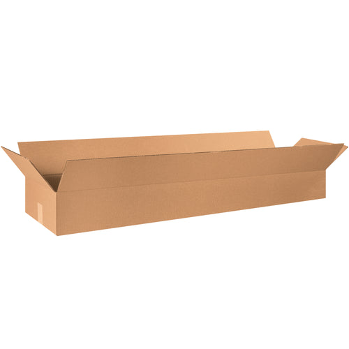 Ship long, narrow items efficiently with these 48x12x6 corrugated boxes. ECT-32 kraft construction delivers reliable stacking strength and crush resistance. Sold in bundles of 20 and shipped flat to maximize freight efficiency and storage space.