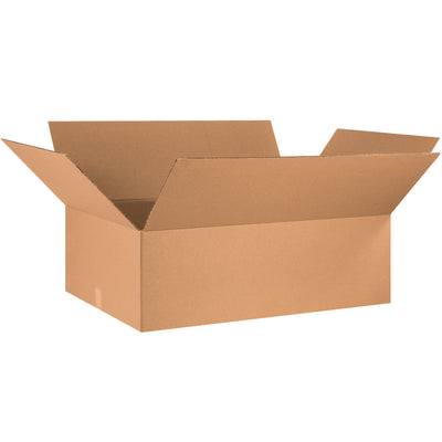 Heavy-duty ECT-32 kraft corrugated shipping boxes sized 48" × 24" × 12" for maximum pallet density and freight efficiency. Single-wall construction delivers reliable stacking performance and crush resistance for mid-weight industrial shipments. Sold as bundle of 10 to minimize per-unit costs.