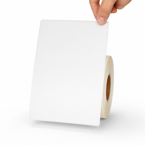 4x5 Direct Thermal Labels - White Topcoat, Zebra Compatible, 1000/Roll — image 1